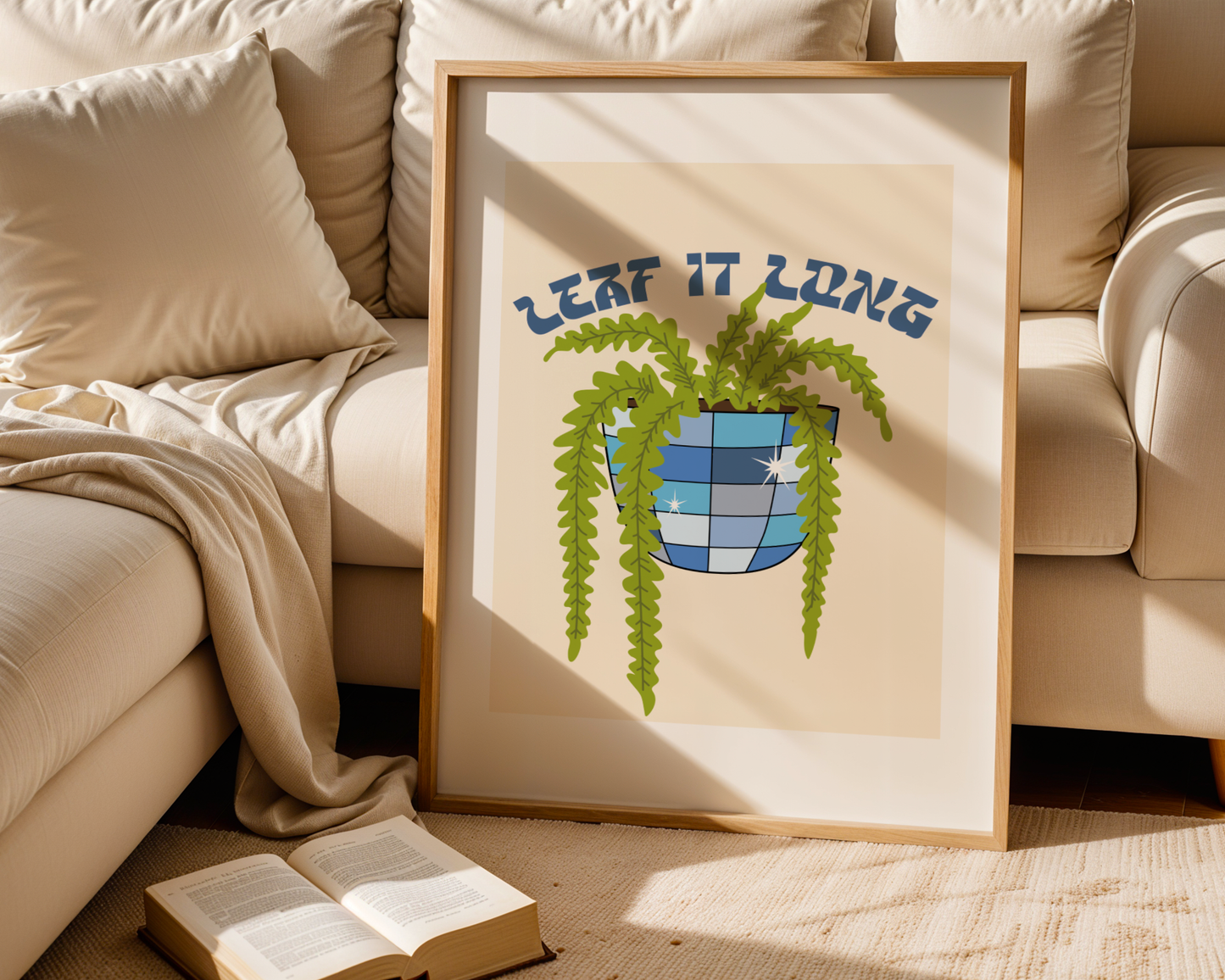 Discokugel "Leaf it long" - Poster