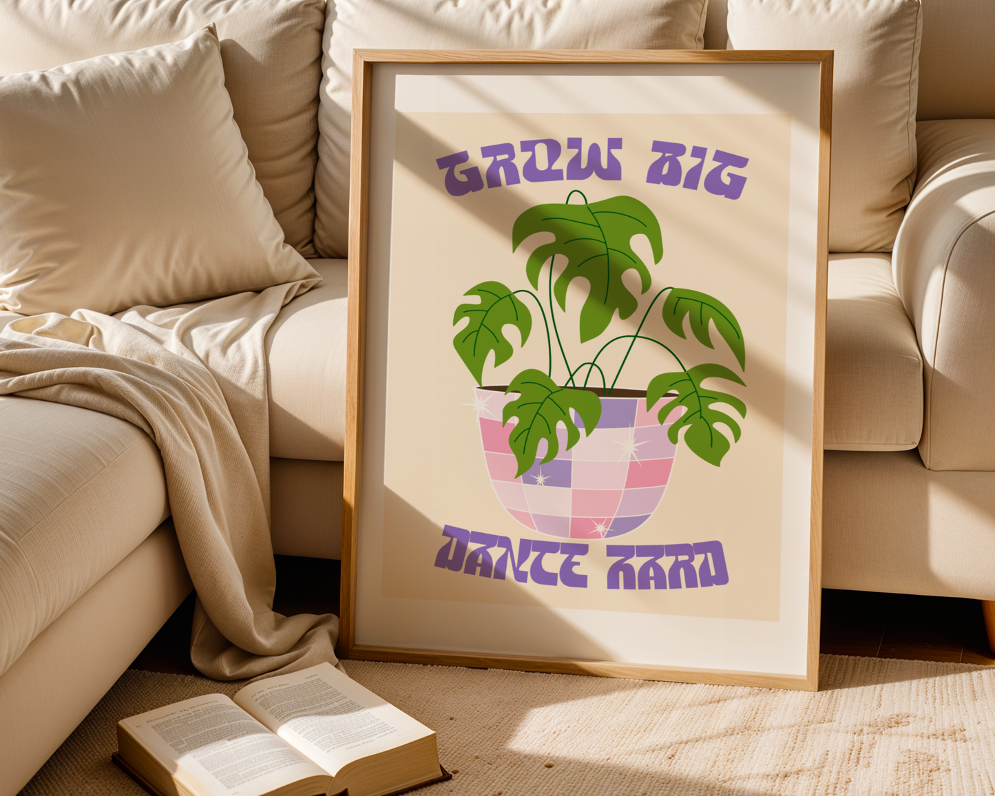 Discopflanze "Grow big" - Poster