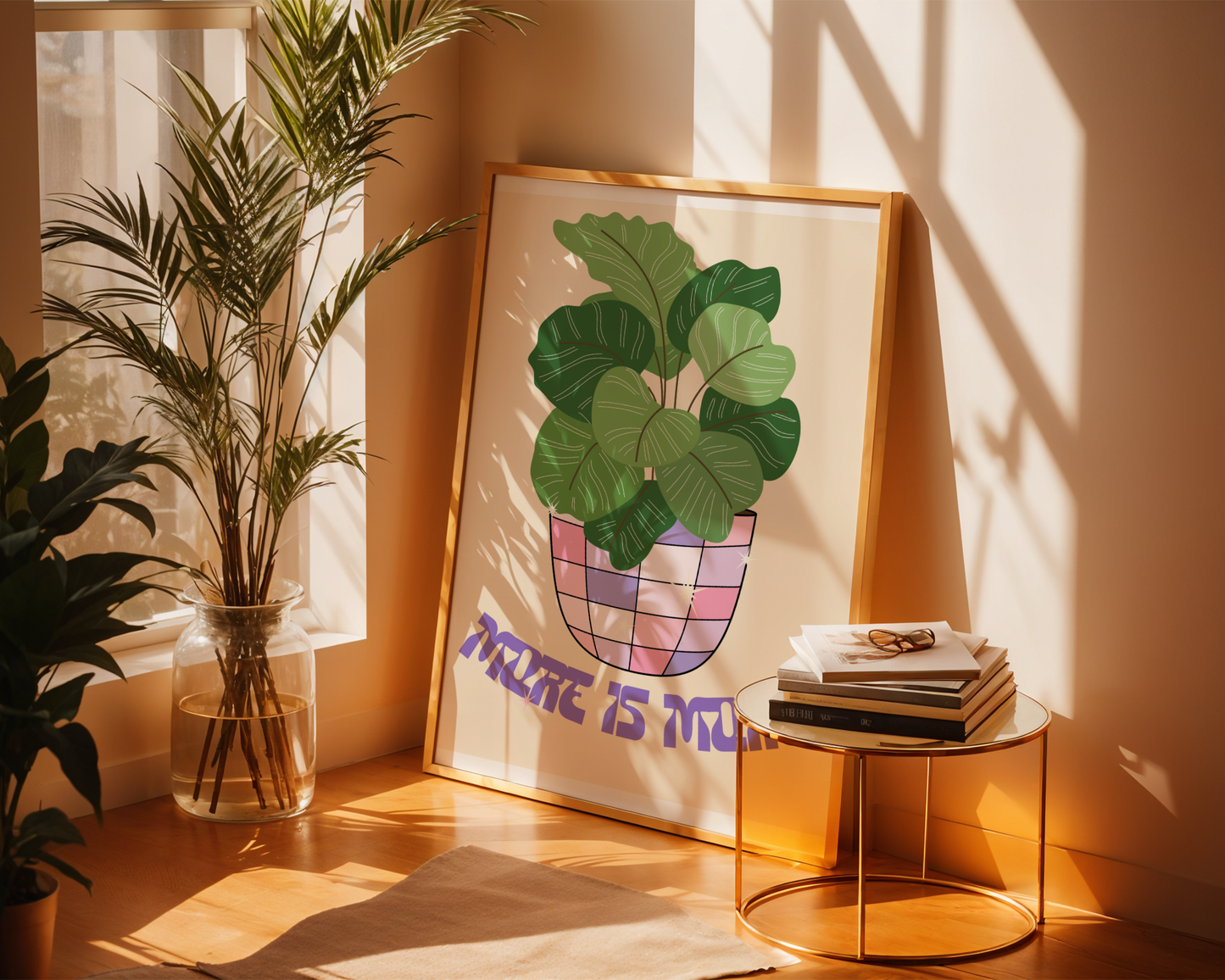 Discopflanze "Sharp moves only" rosa - Poster