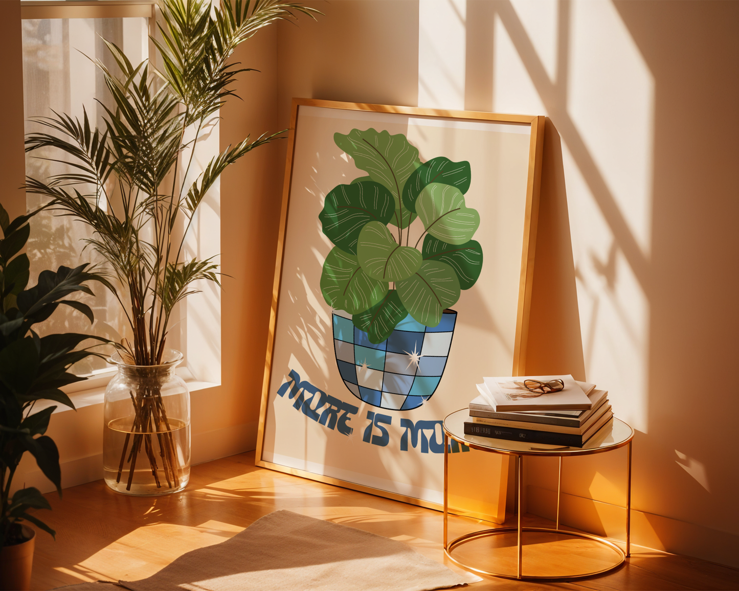 Discopflanze "More is more" blau - Poster