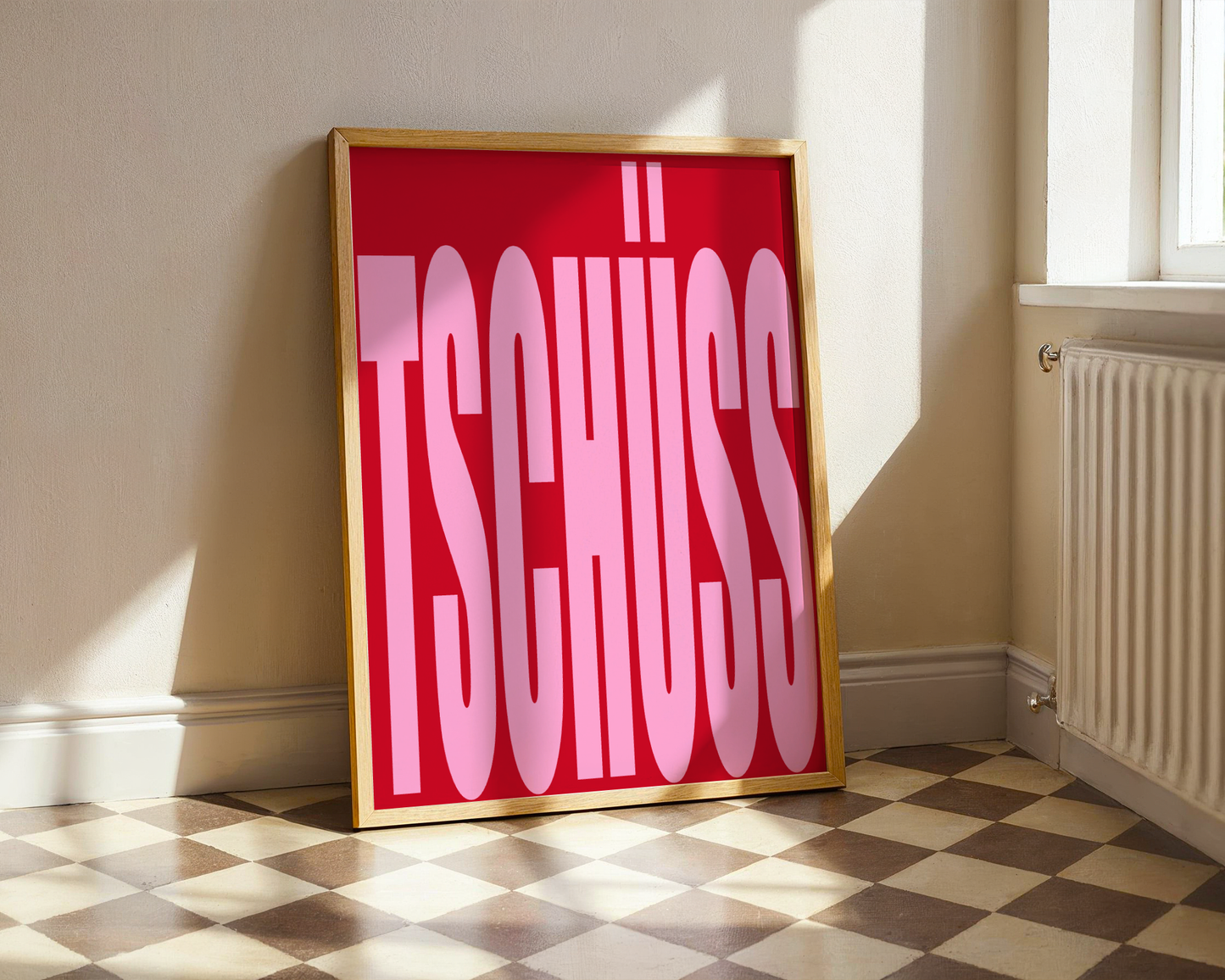 Tschüss rosa/rot - poster