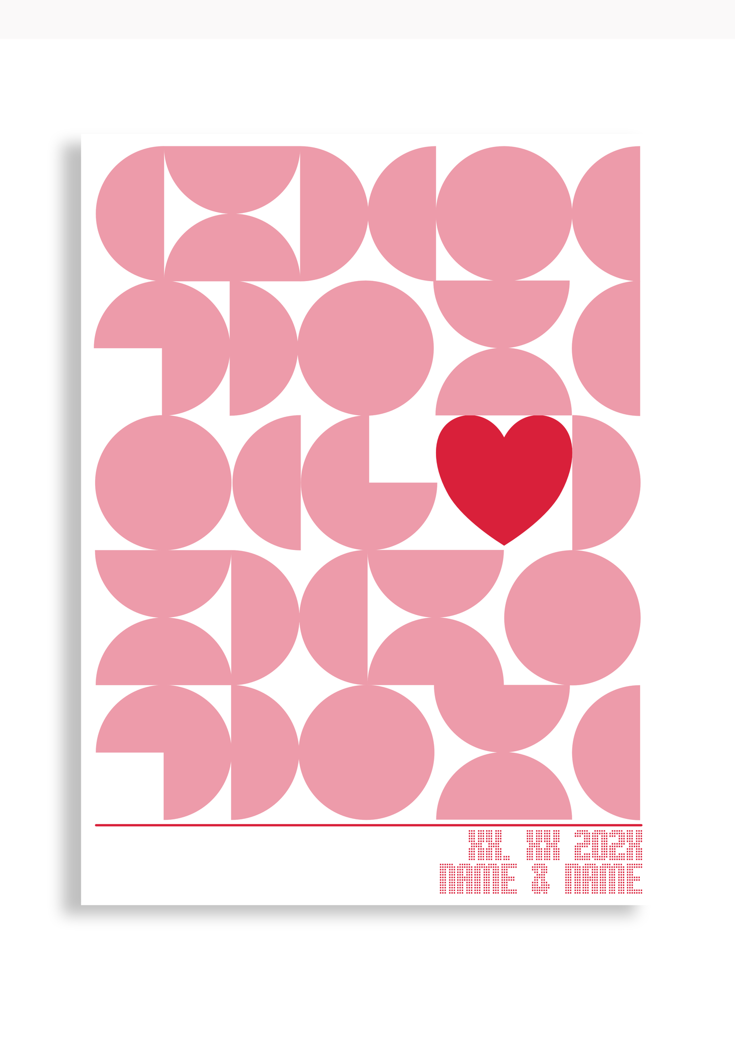 Bauhaus Love PERSONALISIERBAR - Poster