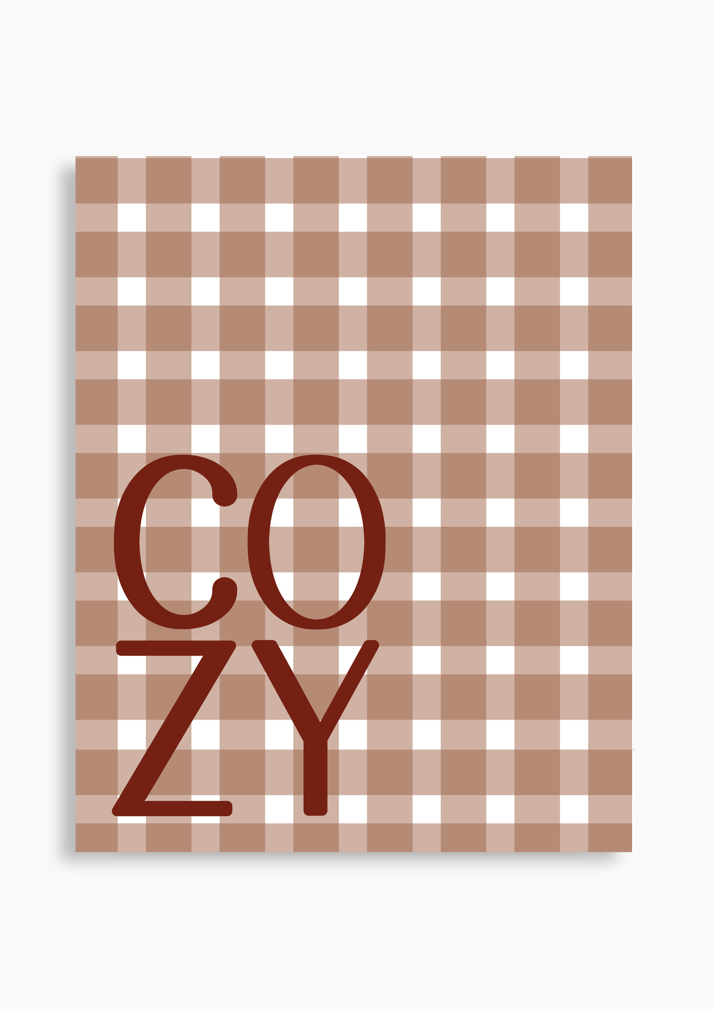 Cozy kariert braun - Poster