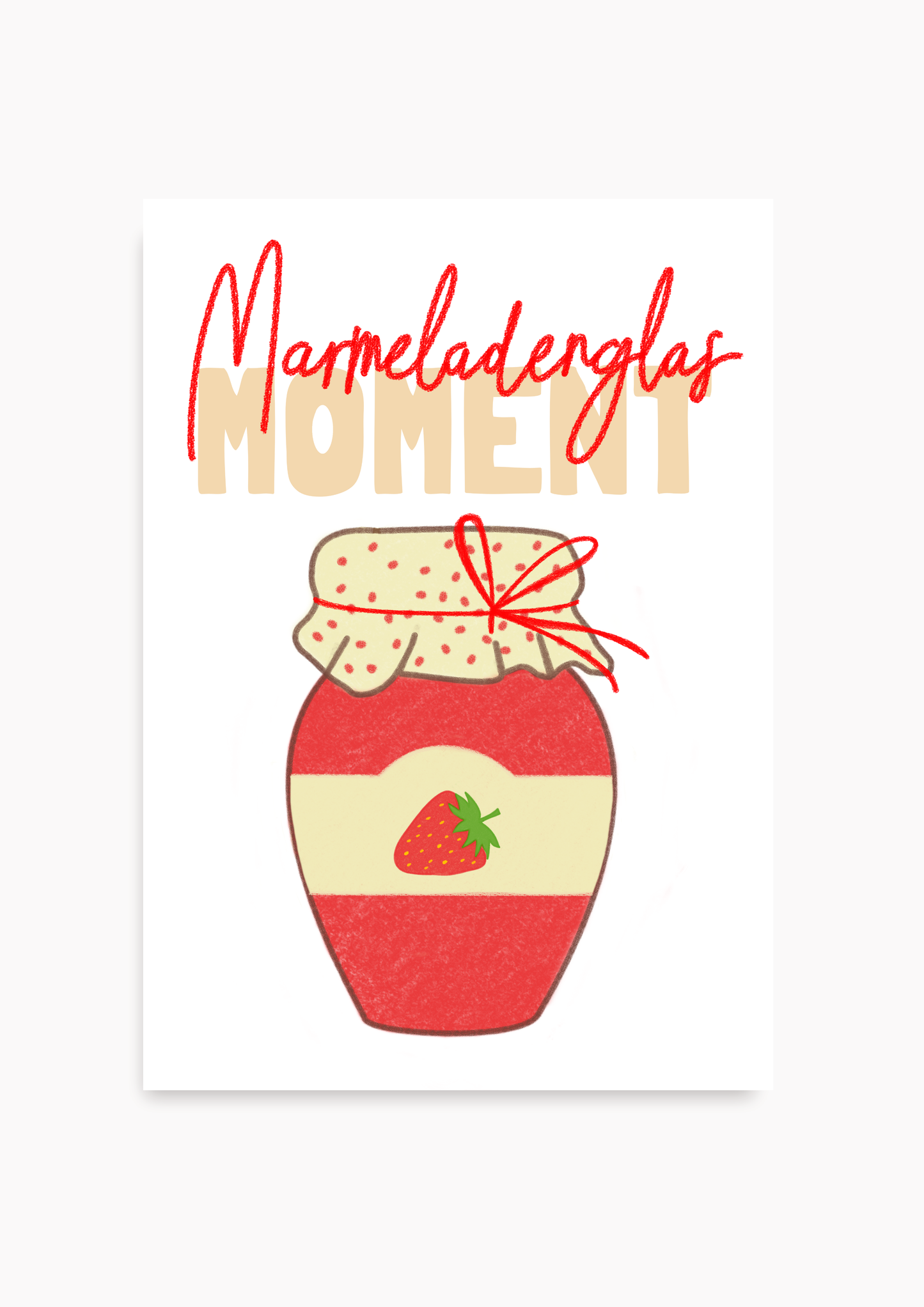 Marmeladenglasmoment Erdbeeren - Poster