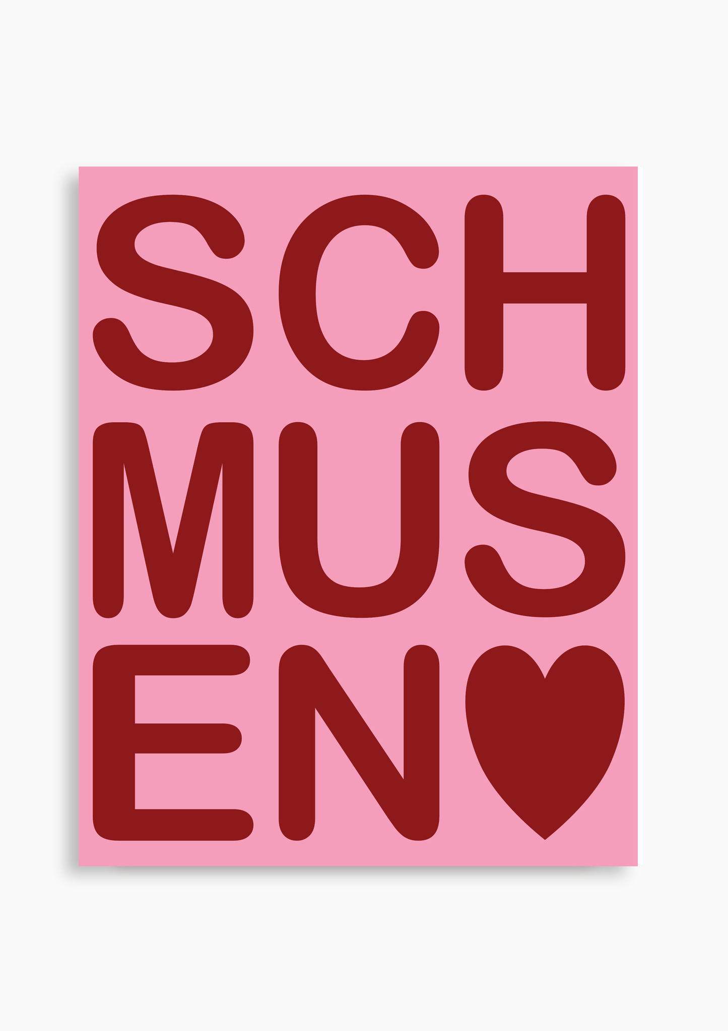 Schmusen rosa/rot - Poster