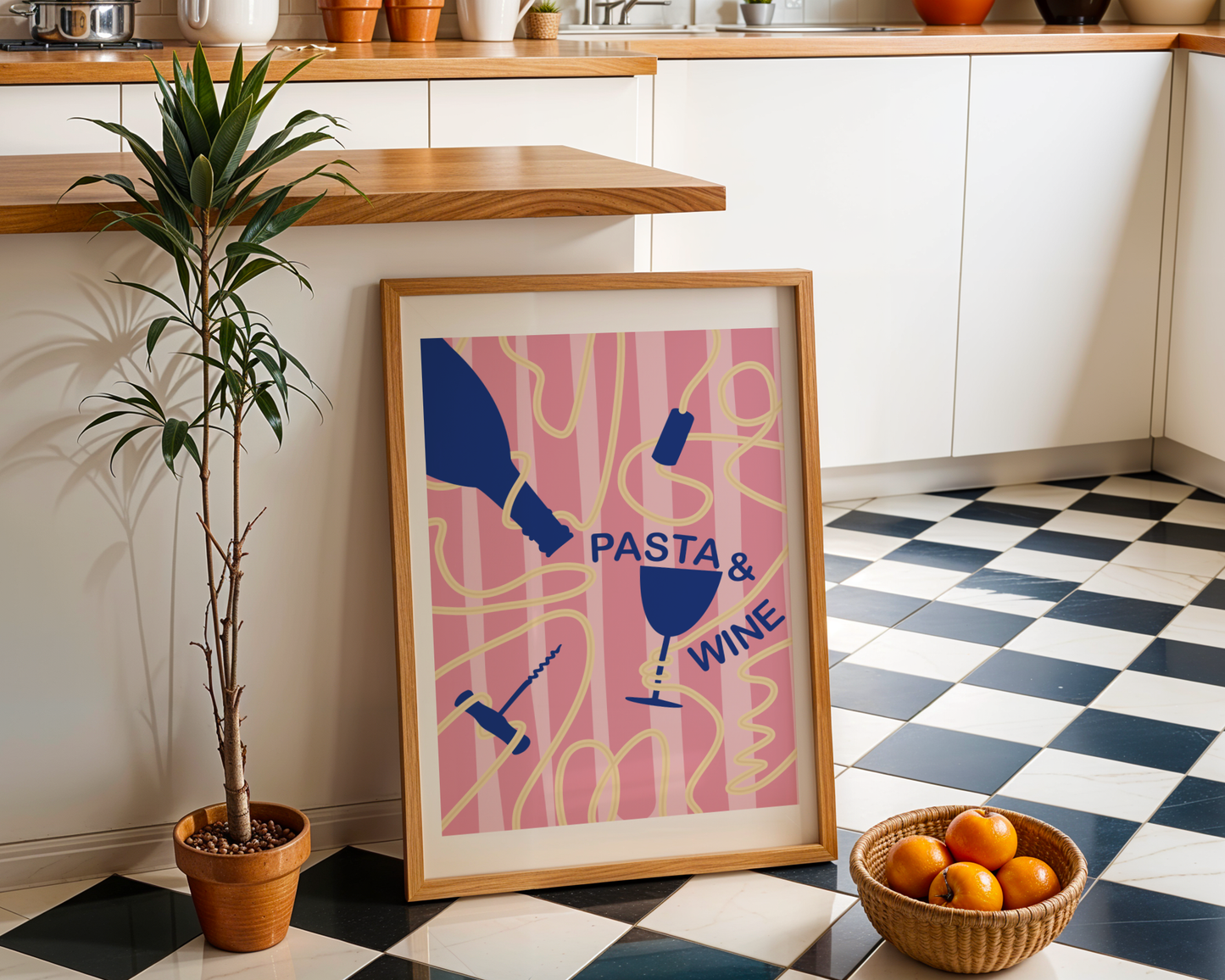 Pasta and Wine - Poster