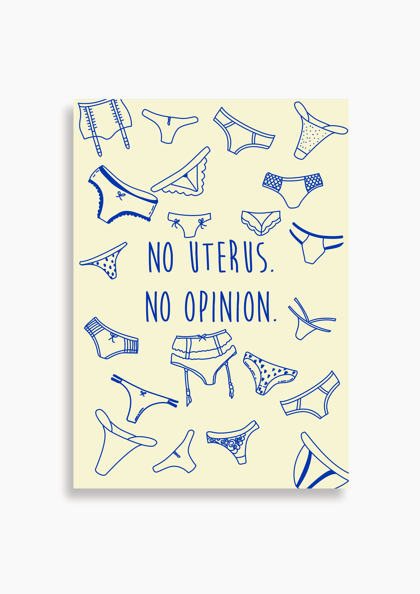 no uterus. no opinion. blau - Poster