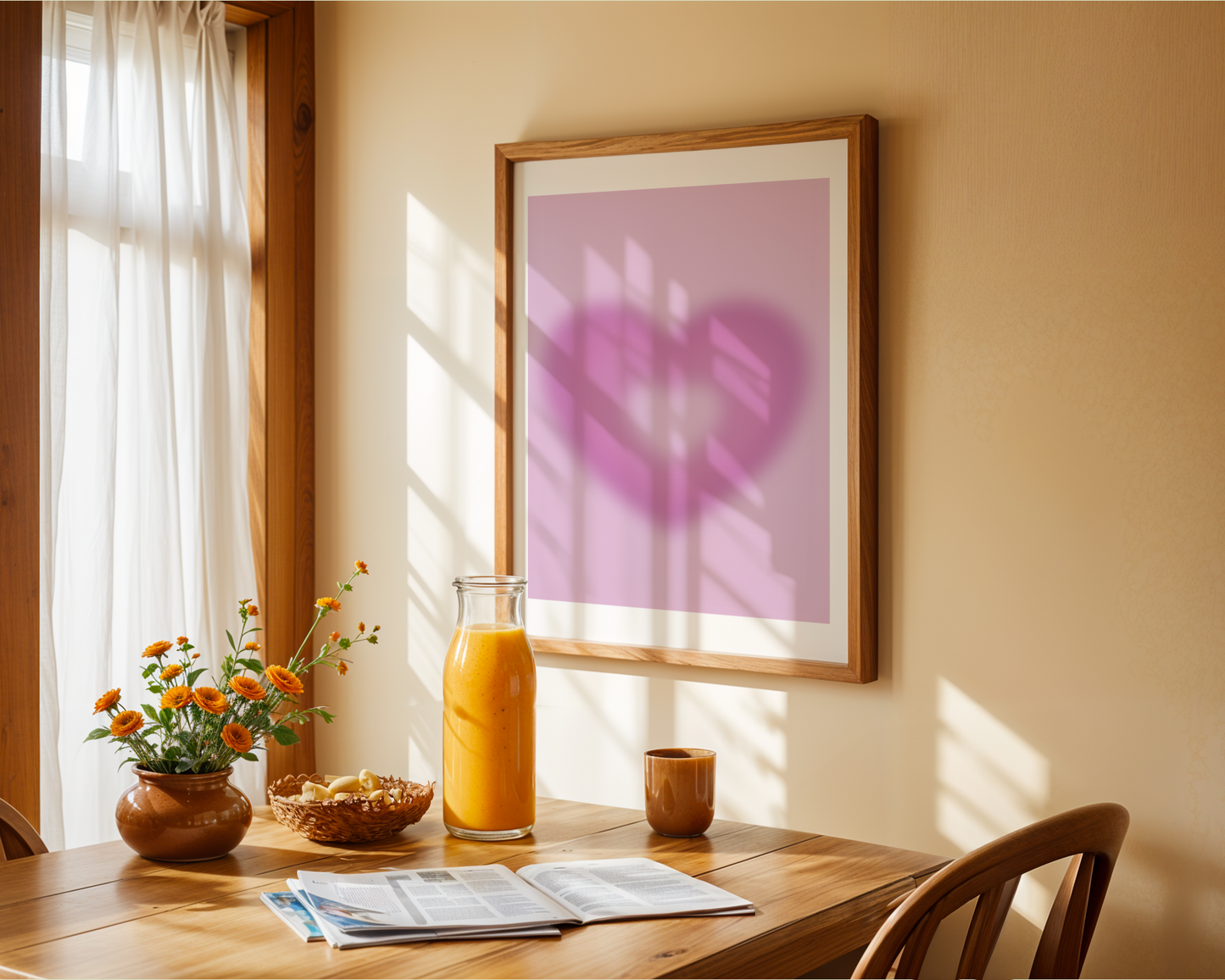 Herz Aura rosa - Poster