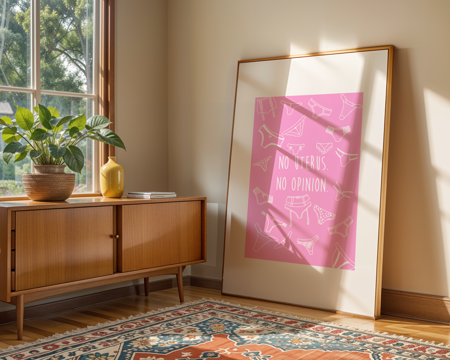 no uterus. no opinion. pink - Poster