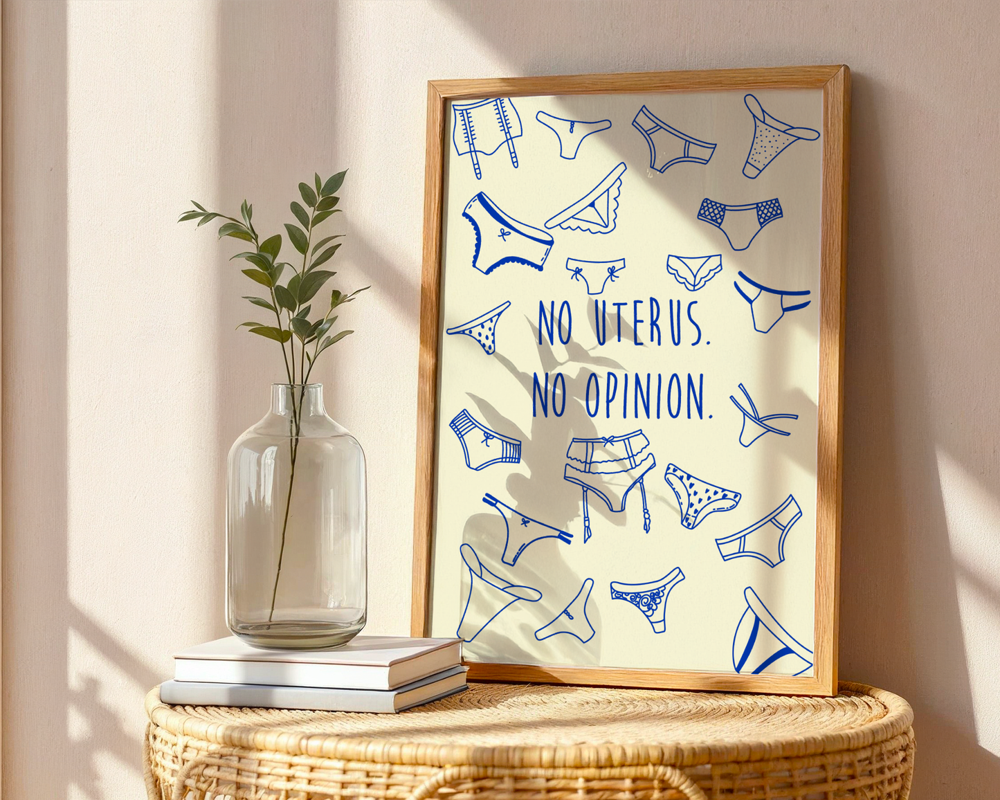 no uterus. no opinion. blau - Poster