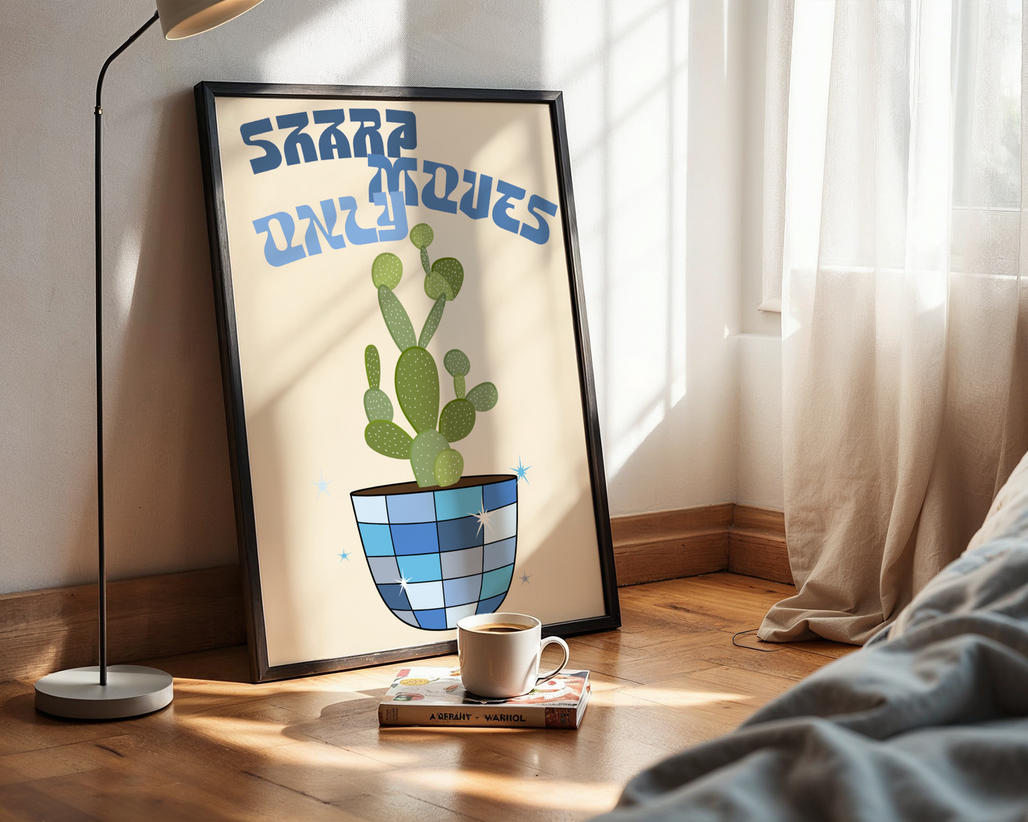 Discopflanze "Sharp moves only" blau - Poster