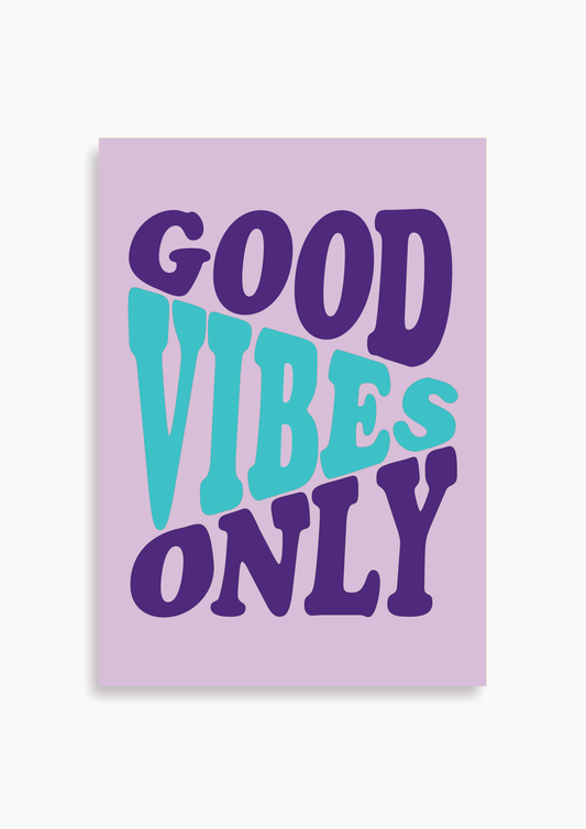Good vibes only blau/lila  - Poster