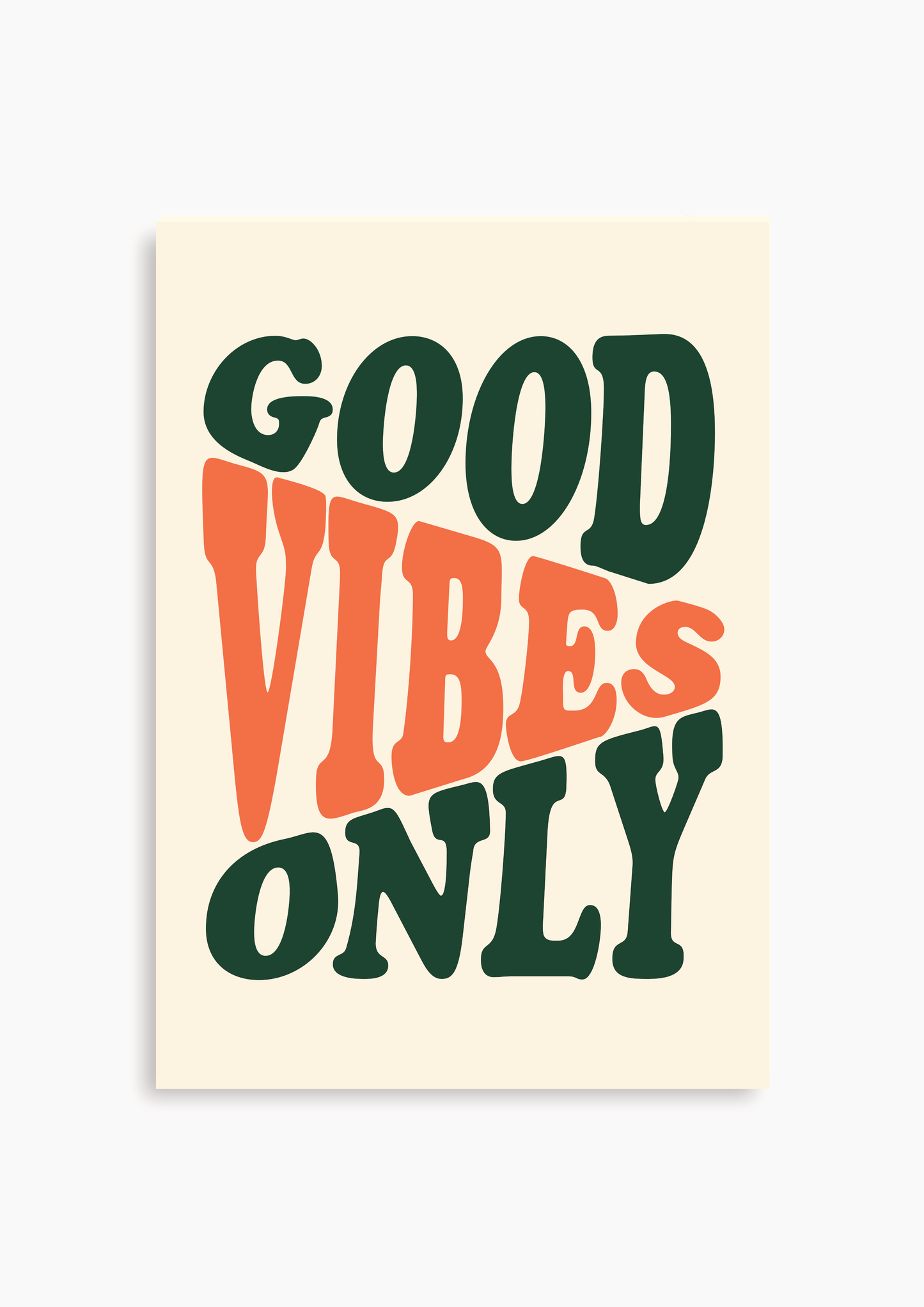 Good vibes only orange/grün  - Poster