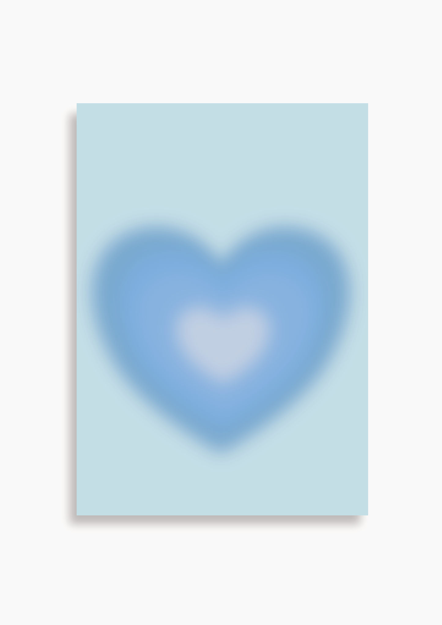Herz Aura blau - Poster