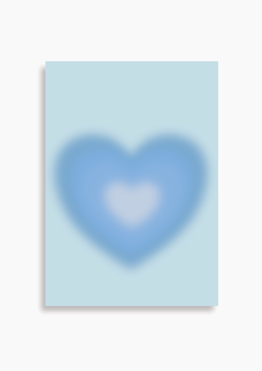 Herz Aura blau - Poster