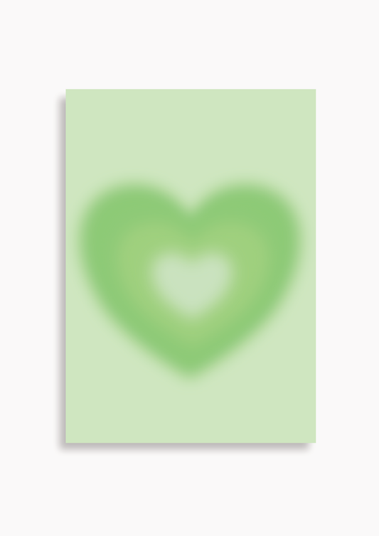 Herz Aura grün - Poster