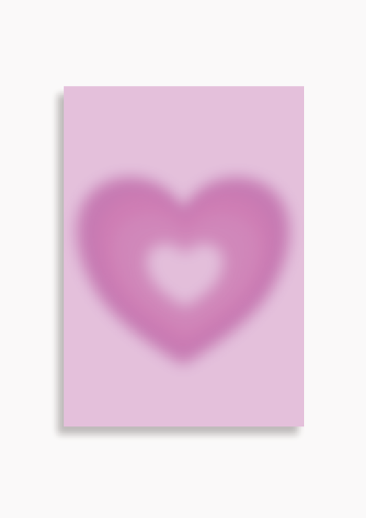 Herz Aura rosa - Poster