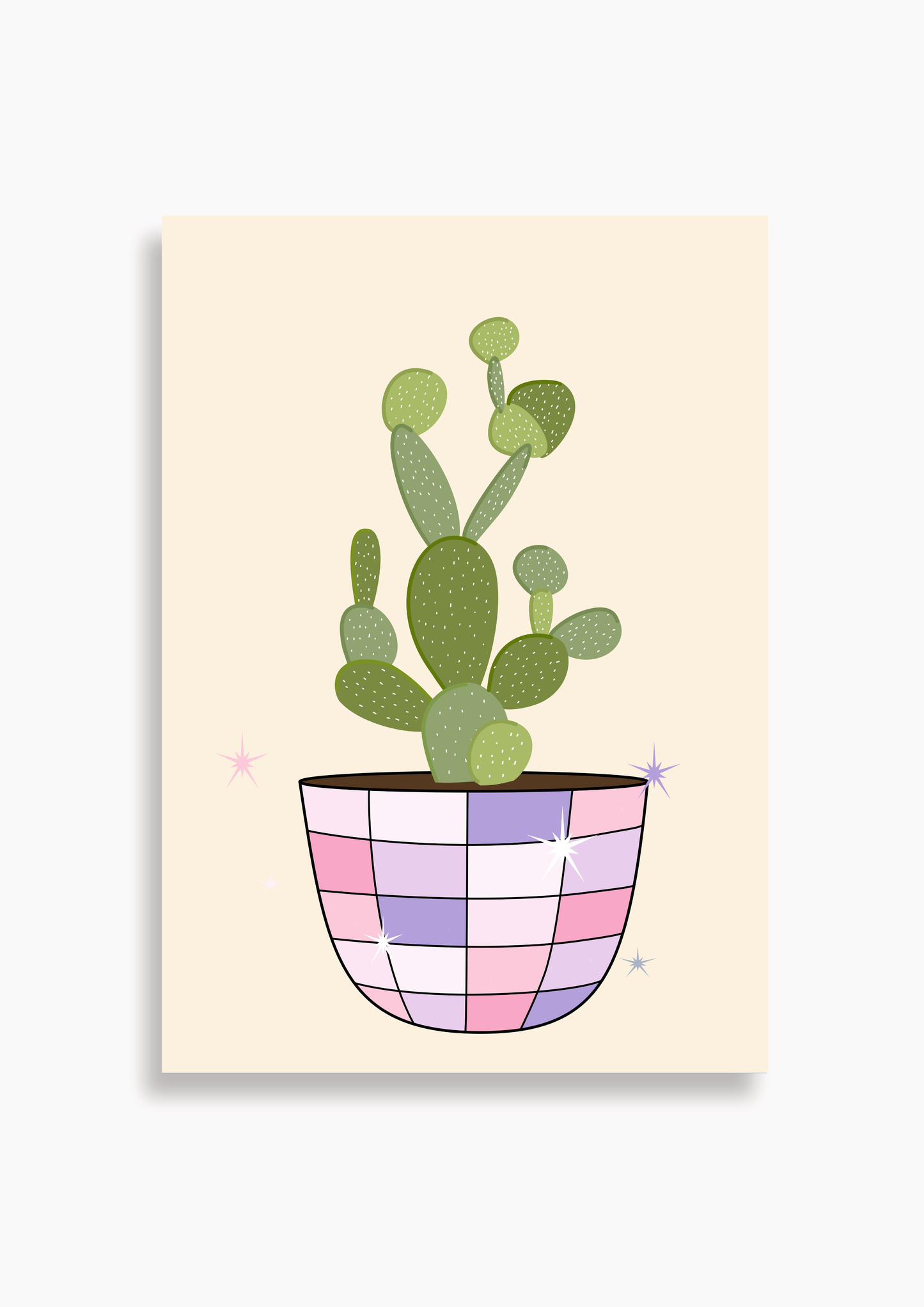 Discokaktus rosa - Poster