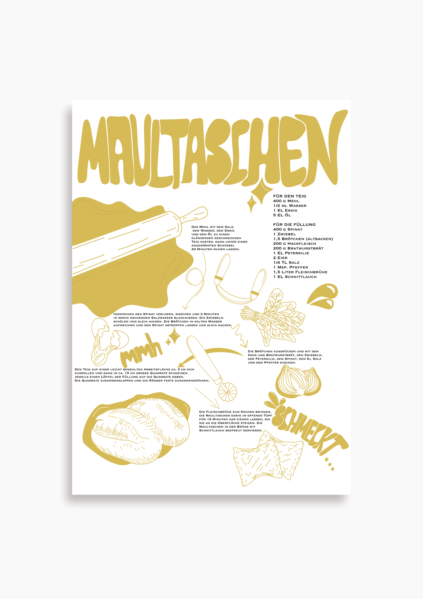 Maultaschen Rezept - Poster