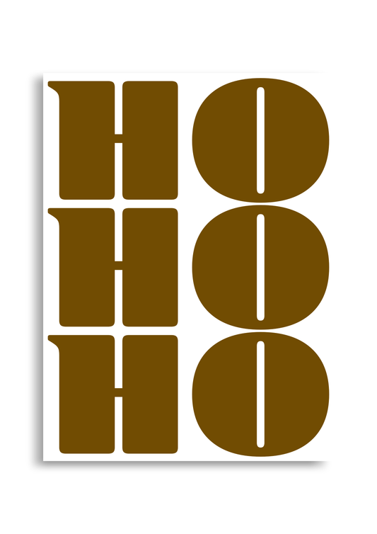HOHOHO braun - Poster