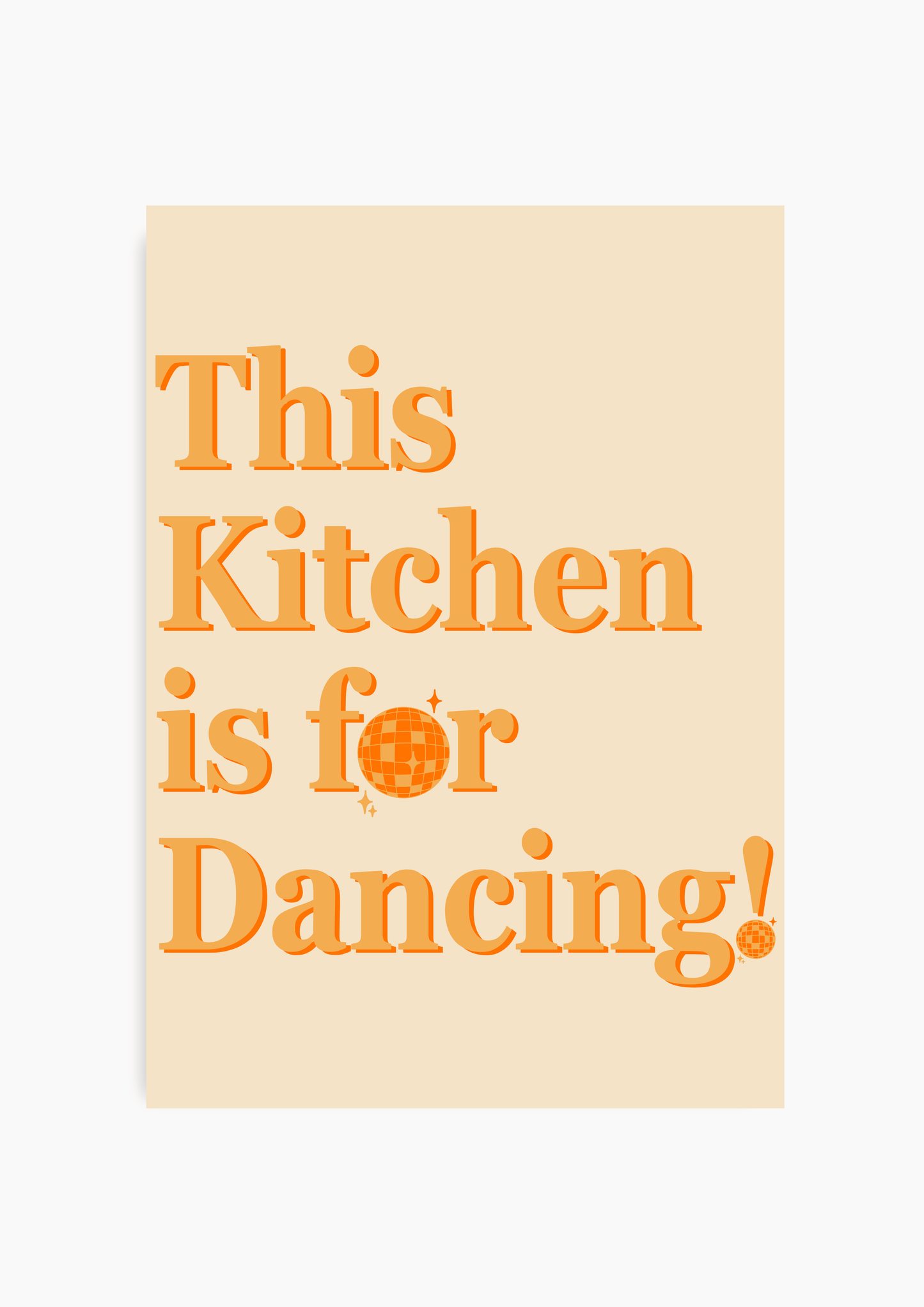 Dancing Kitchen orange - Poster