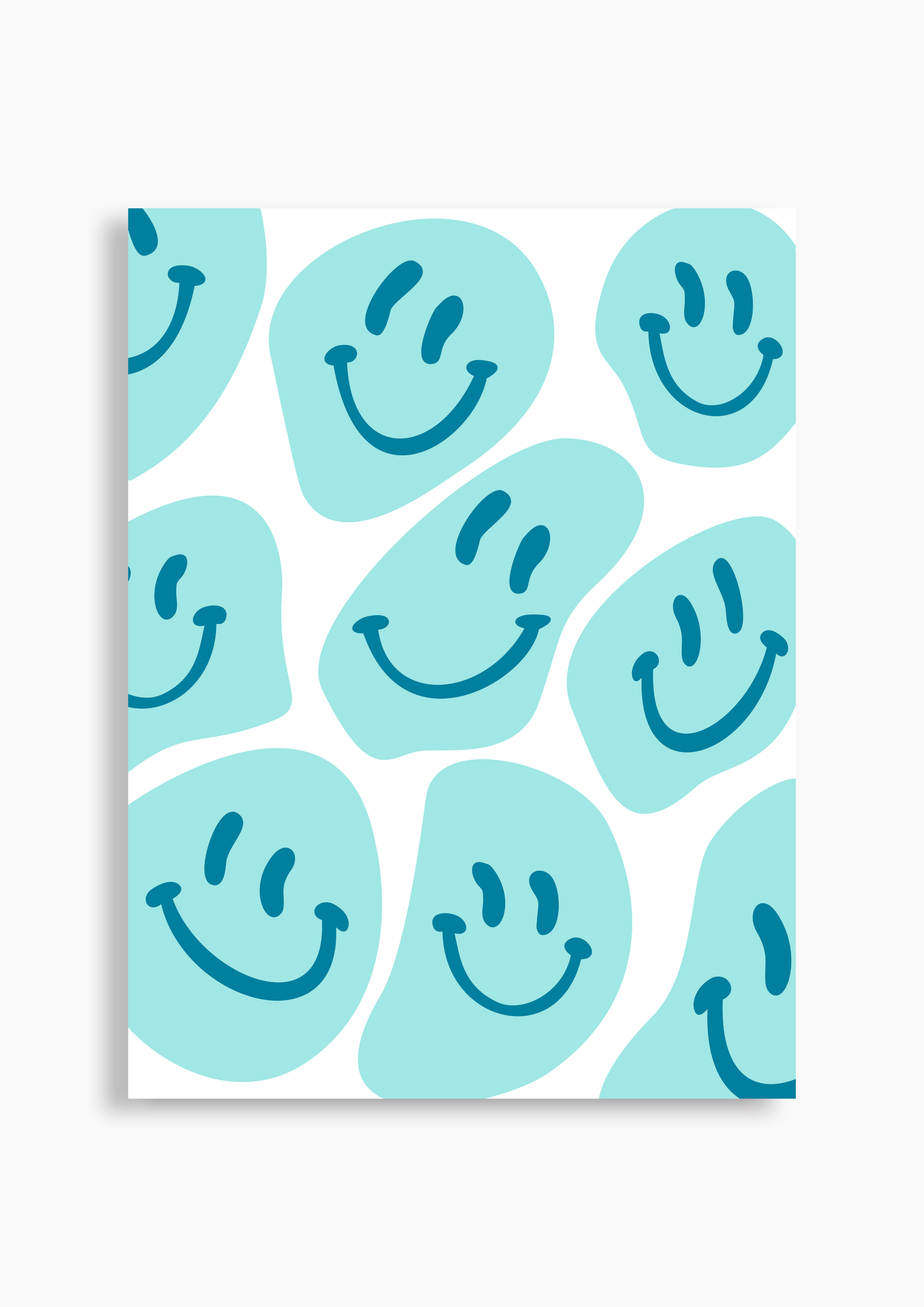 Melting Smiley blau - Poster