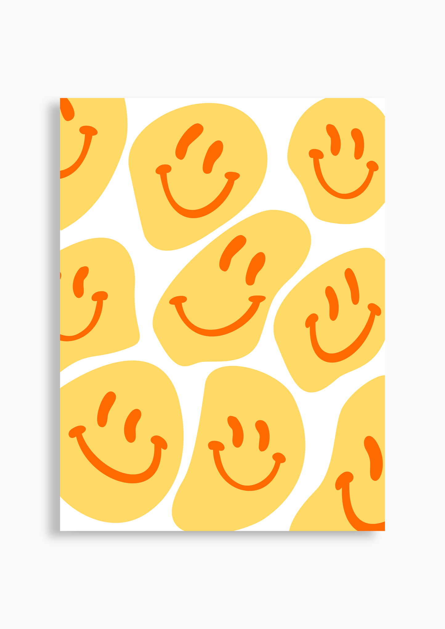 Melting Smiley gelb - Poster