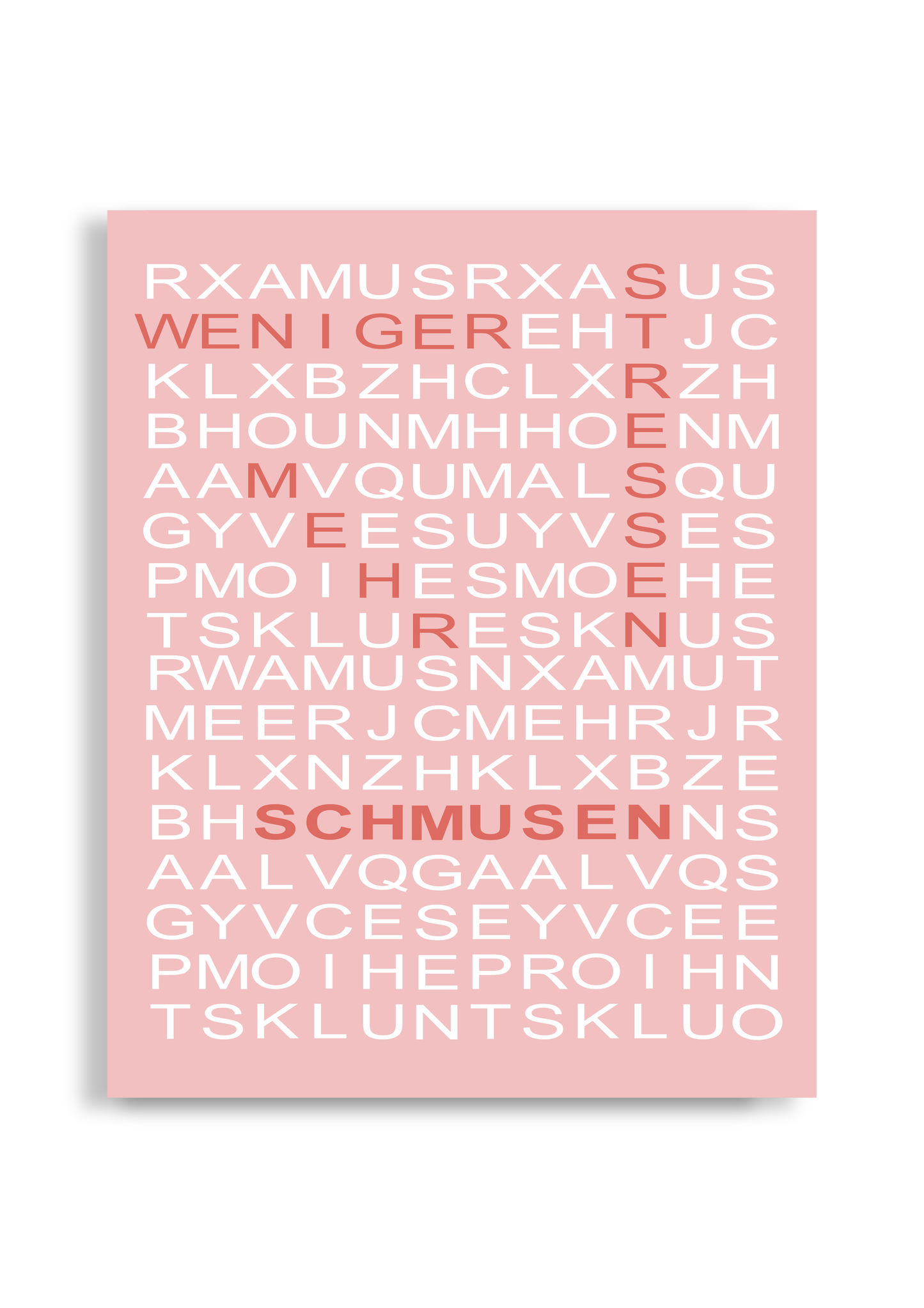 Suchsel "Weniger Stress, mehr Schmusen" - Poster