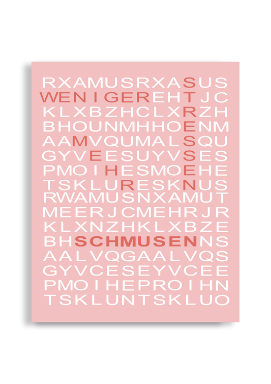 Suchsel "Weniger Stress, mehr Schmusen" - Poster