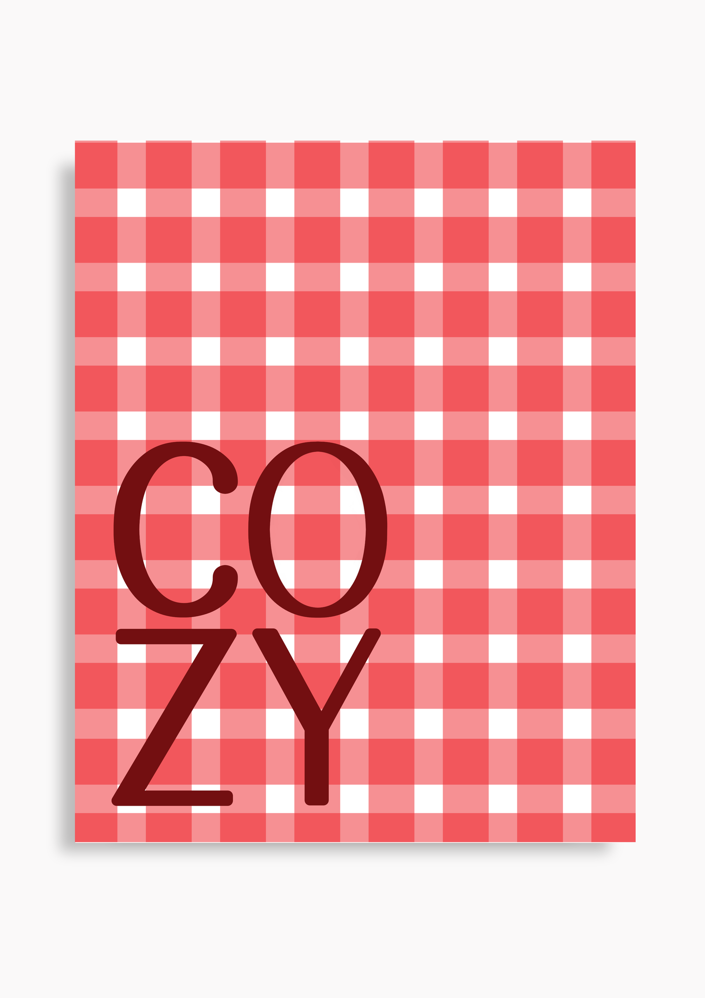 Cozy kariert rot - Poster