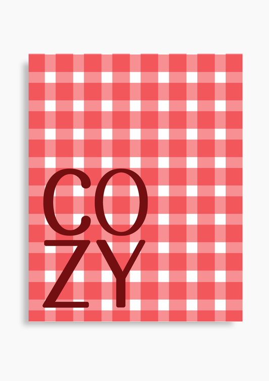 Cozy kariert rot - Poster