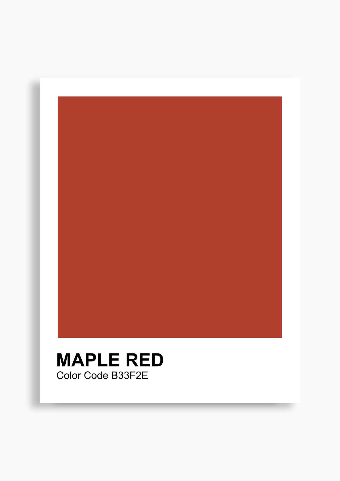 Farbkarte 'Maple red' - Poster