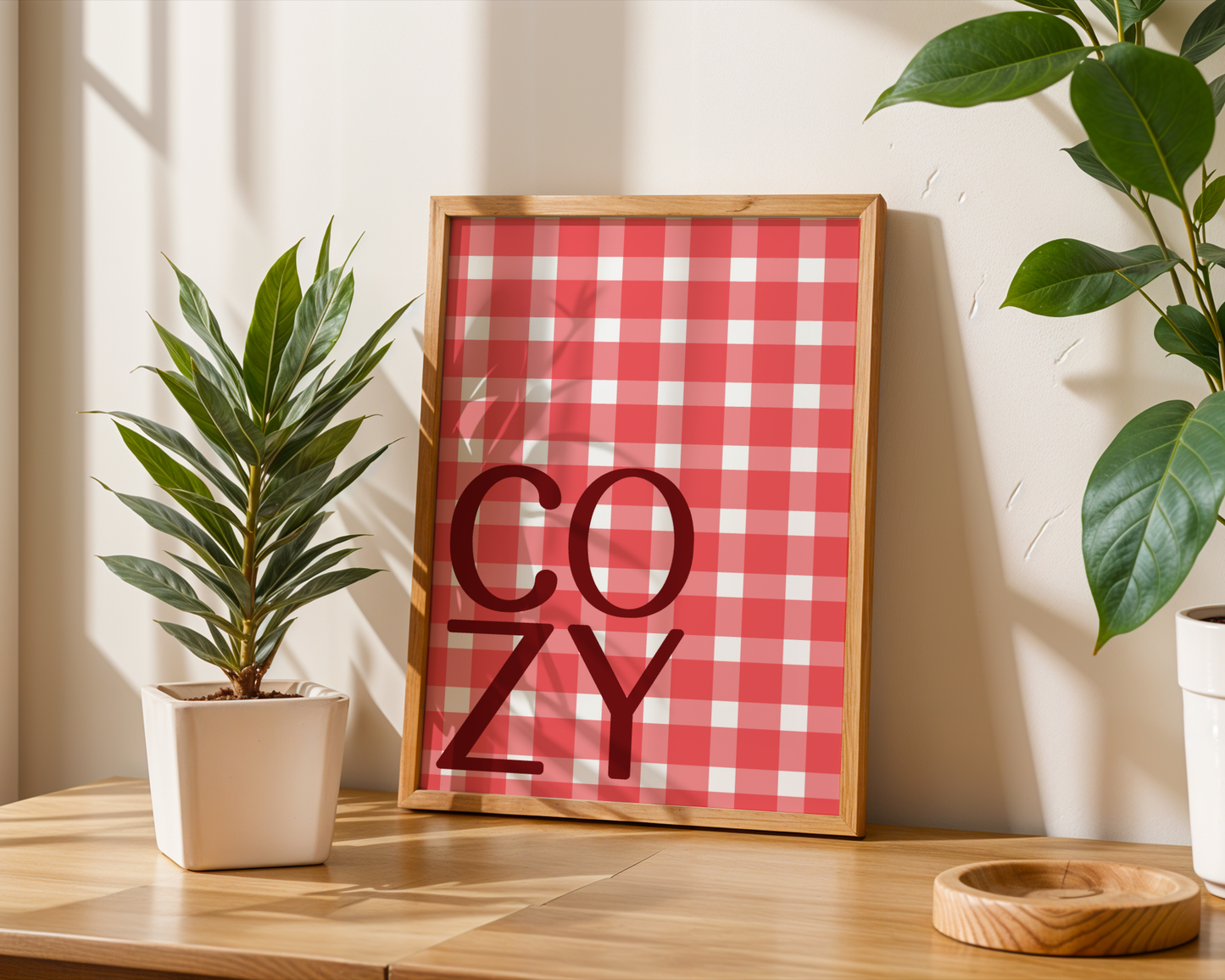 Cozy kariert rot - Poster