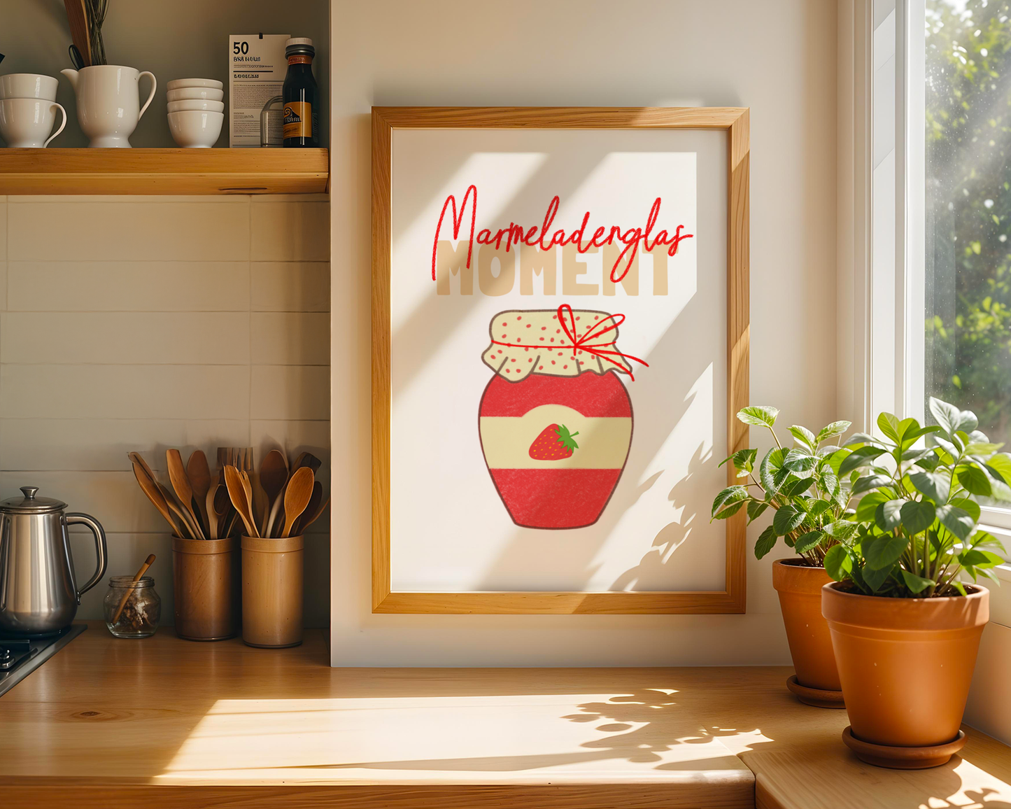 Marmeladenglasmoment Erdbeeren - Poster
