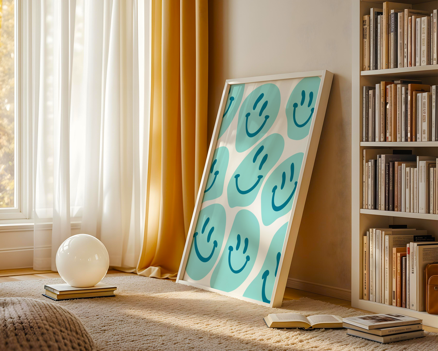 Melting Smiley blau - Poster