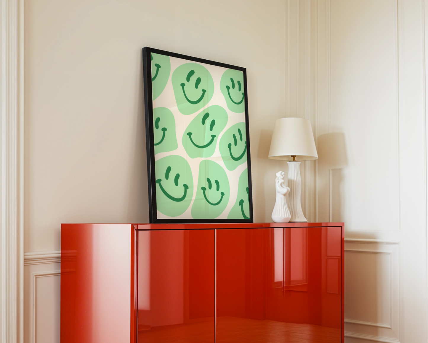 Melting Smiley grün - Poster