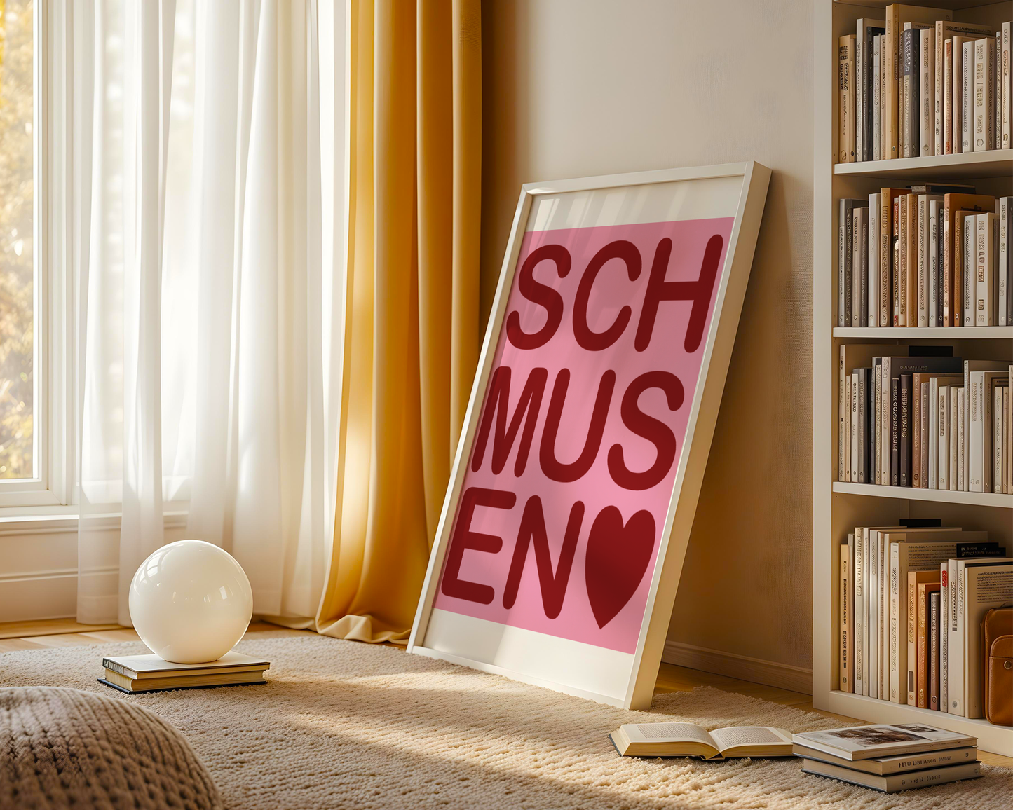 Schmusen rosa/rot - Poster