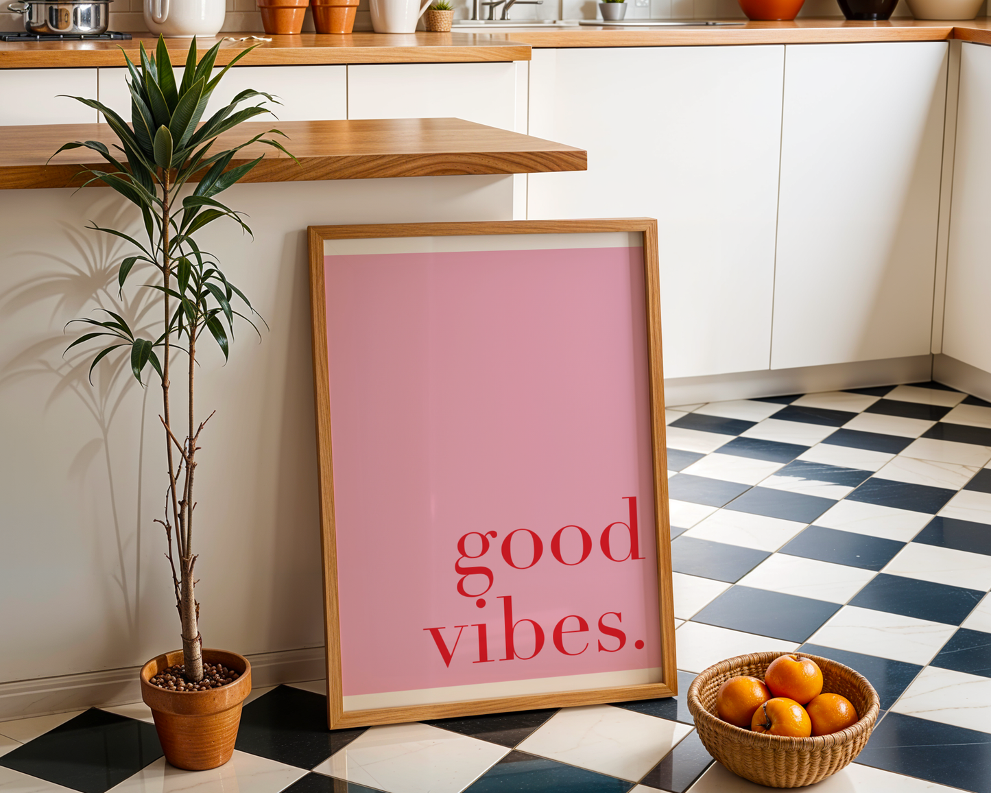 Good Vibes rosa/rot - poster