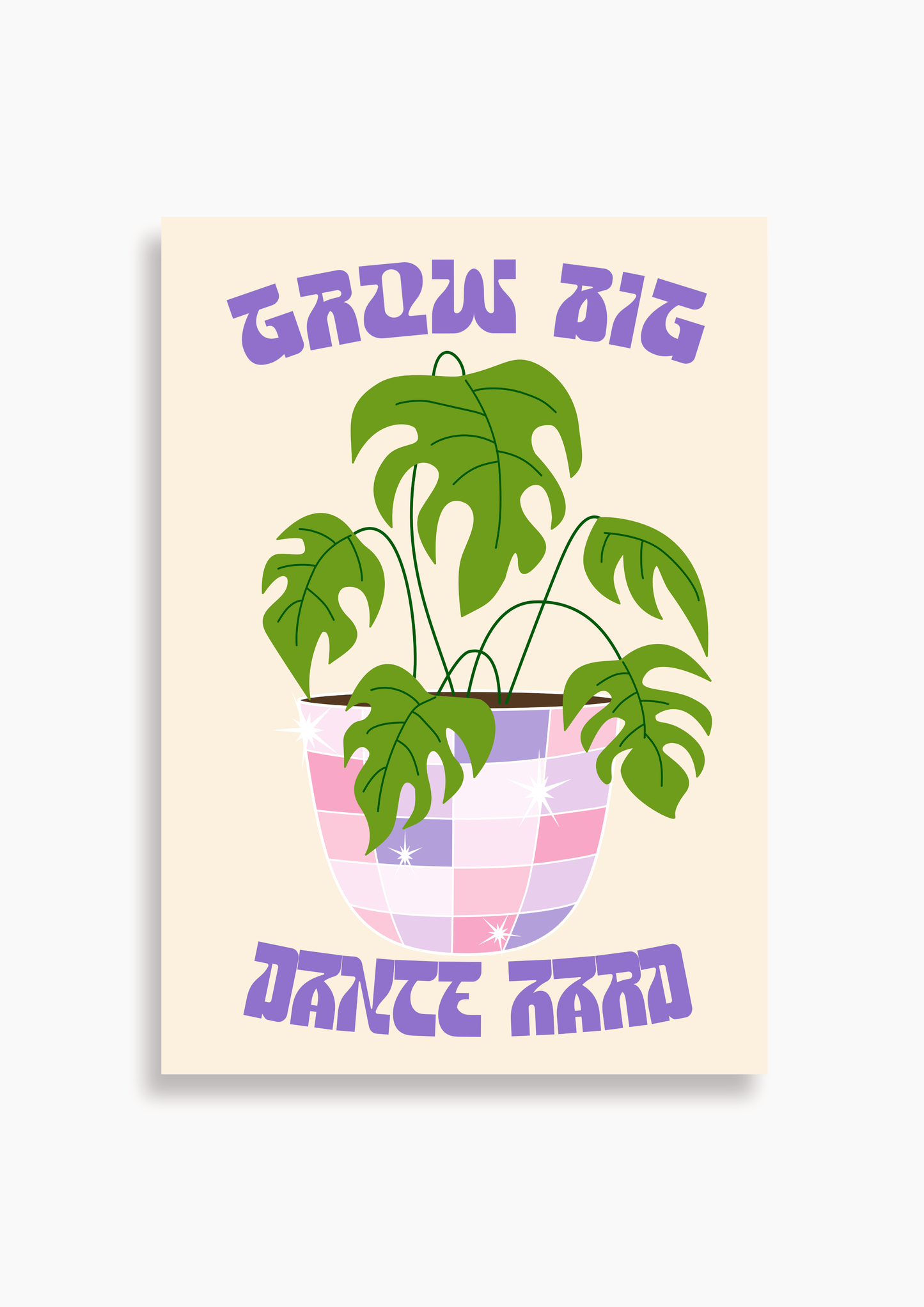 Discopflanze "Grow big" - Poster